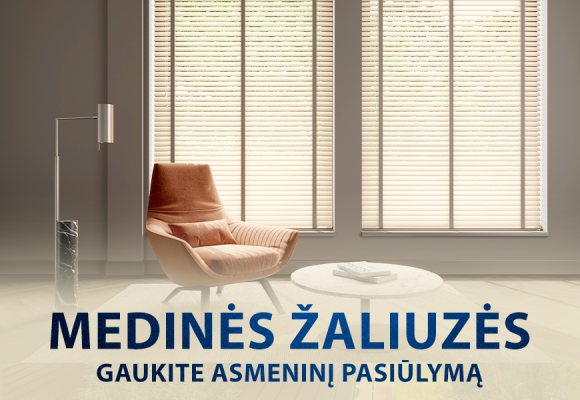 Gaukite asmeninį pasiūlymą medinėms žaliuzėms