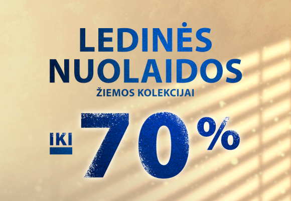 Ledinės nuolaidos žiemos kolekcijai – net iki 70 %